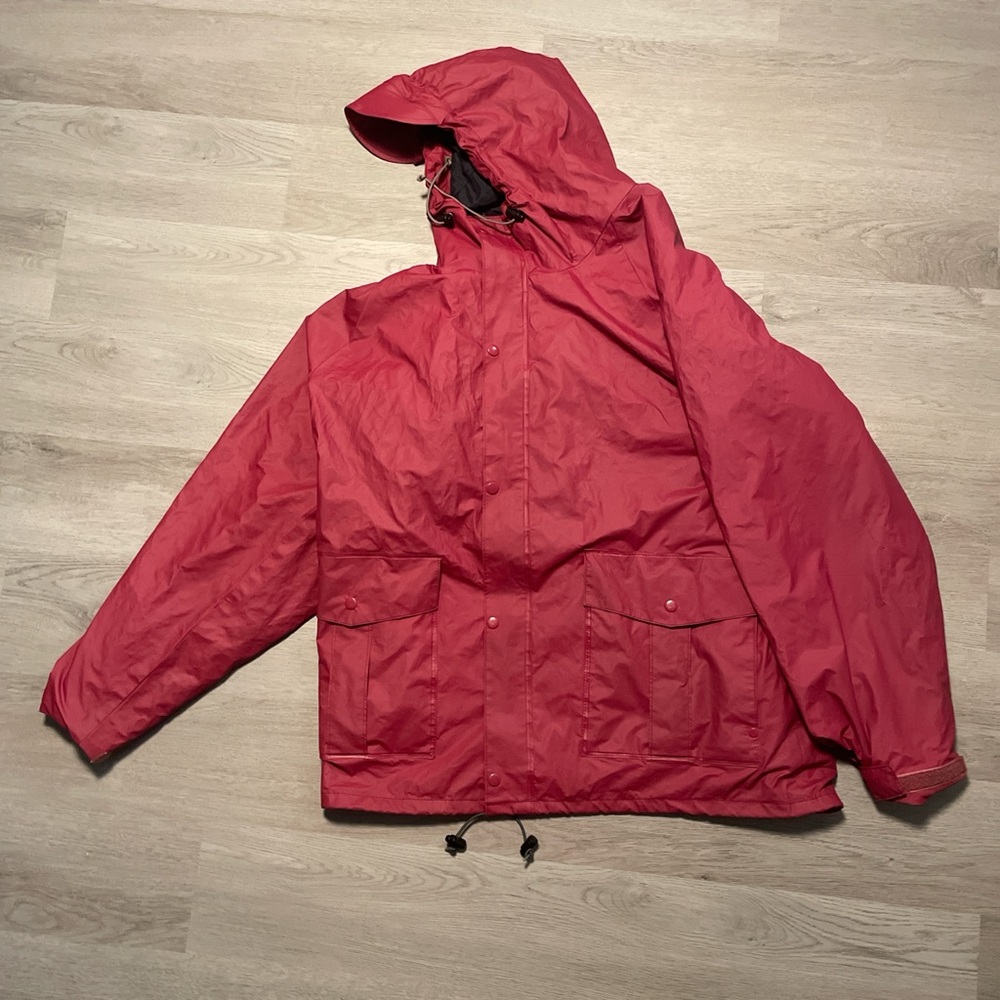 LL bean red jacket
